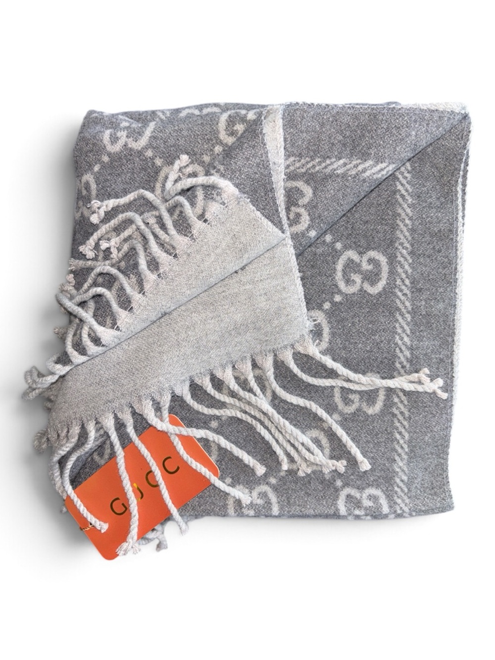 GUCCI GG Monogram Silk & Cashmere Scarf/ Stole/ Shawl NWT - Picture 3 of 13